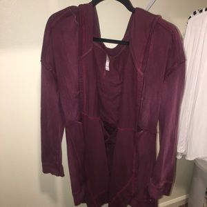 Maroon cardigan